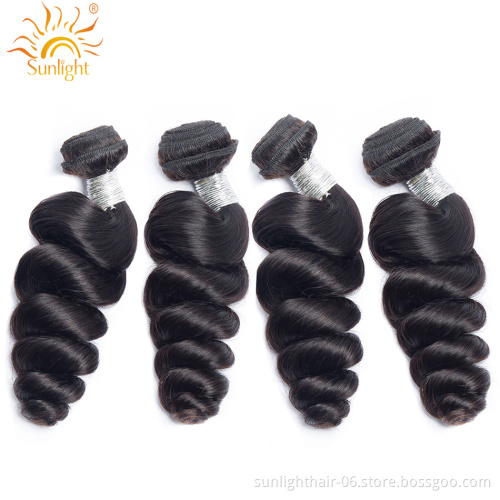 Bundles Indian Loose Wave Hair Sunlight 100% Human Hair,10a indian/brazilian hair bundles with closure, 100% virgin indian hair